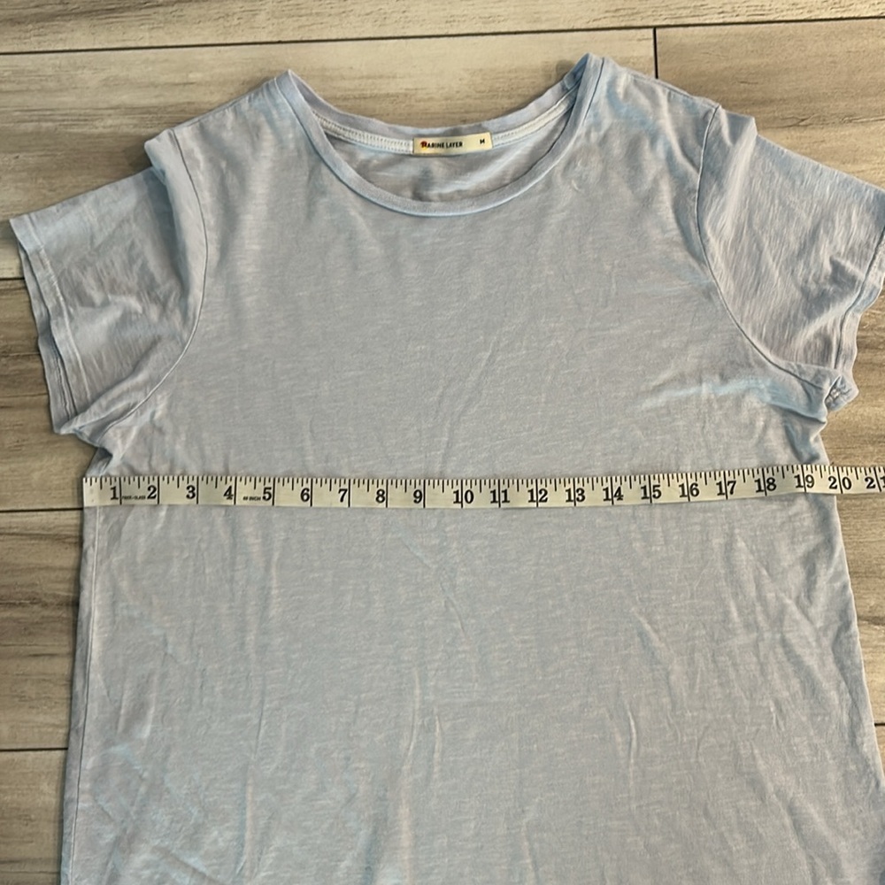 Marine Layer Light Blue Women's Basic Tee Size Me… - image 4